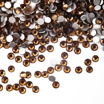 Cyrkonie do paznokci szklane SS3 Smoked Topaz ok.50 szt