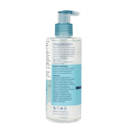 Żel oczyszczający termalny do skóry tłustej i mieszanej Celenes by Sweden 250ml