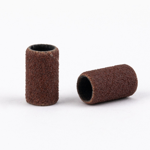 Kapturki do manicure i pedicure mandrele nakładki ścierne cylinder 6mm gradacja 150 AlleMed brązowe 10 szt.