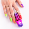 Baza kauczukowa z kolorem 2w1 neonowa do szybkiego manicure i pedicure Fluo Rubber Base 2in1 MollyLac Lime Mojito 10 gram Nr 3