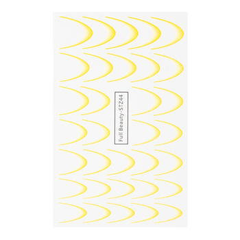 Gradientowe naklejki wodne na paznokcie/ French/ Ombre/Francuska linia uśmiechu 33szt jasno żółte STZ44