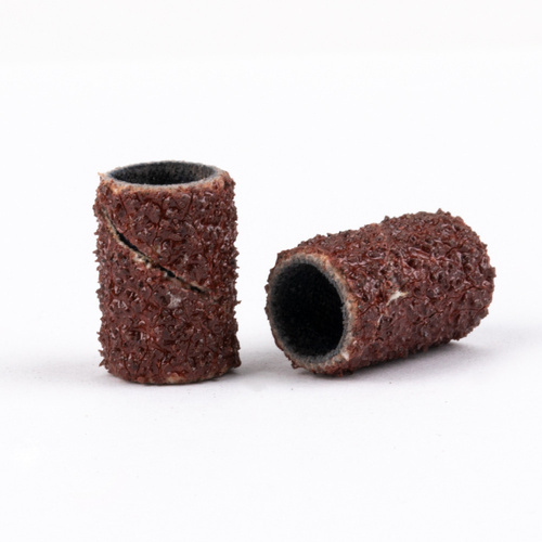 Kapturki do manicure i pedicure mandrele nakładki ścierne cylinder 6mm gradacja 60 AlleMed brązowe 10 szt.