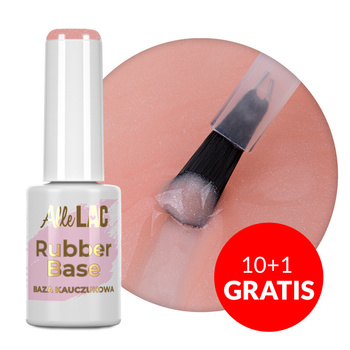10+1gratis Baza kauczukowa Rubber Base AlleLac Peach Bling HEMA/Di-HEMA Free 7g Nr 7