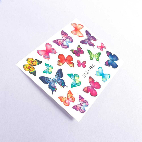 Naklejki wodne do paznokci motyle STZ-996