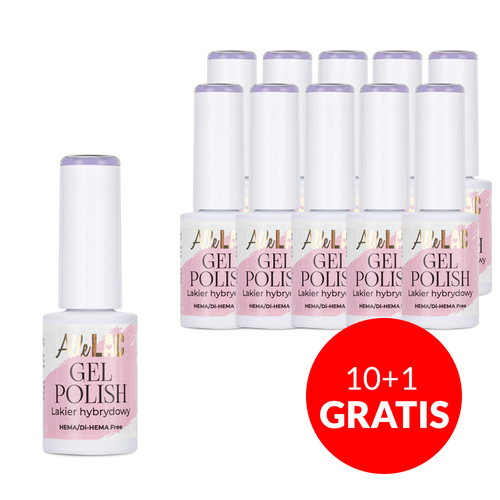 10+1gratis Lakier hybrydowy LED/UV Gel Polish Purples P3 Pastel AlleLac HEMA/Di-HEMA Free 6g