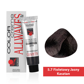 Farba do włosów Allwaves Cream Color fioletowy jasny kasztan 5.7 100 ml