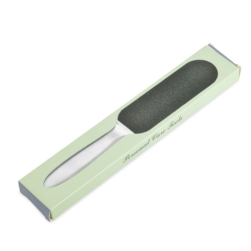 Tarka do pedicure z 10 wymiennymi wkładami 24,8 cm metalowa srebrna