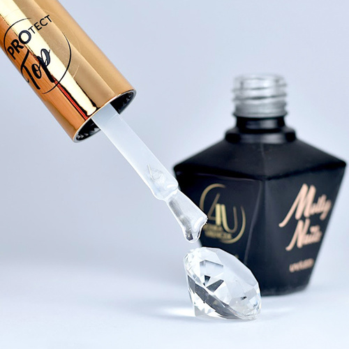 Lśniący elastyczny top bez przemywania top no wipe każda metoda Extra Top Monika Mielniczuk Molly Nails HEMA Free Clear 10g