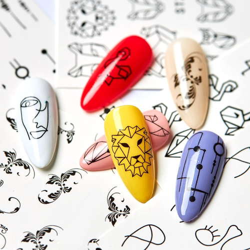 Naklejki wodne do paznokci zwierzęta STZ-652