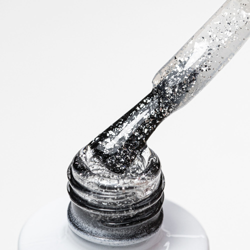 Top z efektem ciętej folii silver top no wipe AlleLac x Rosie Beauty 6g