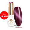 5+1gratis Lakier hybrydowy LED/UV Gel Polish Cat Eye Seduction Nr 245 Velvet Mauve Molly Nails HEMA/Di-HEMA Free 8g