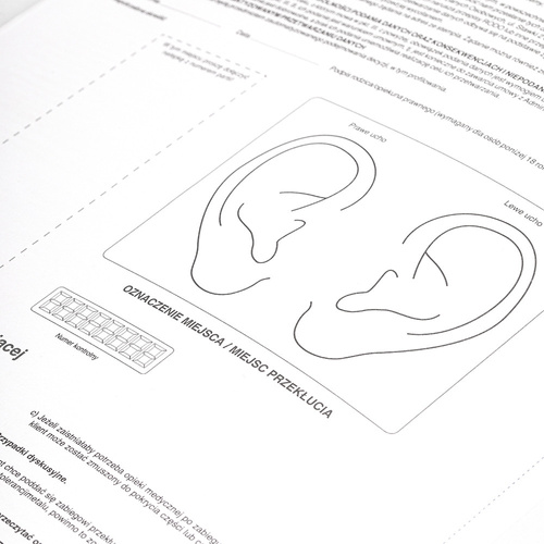 Książeczka A4 "Najdelikatniejsze przekłuwanie uszu" Studex