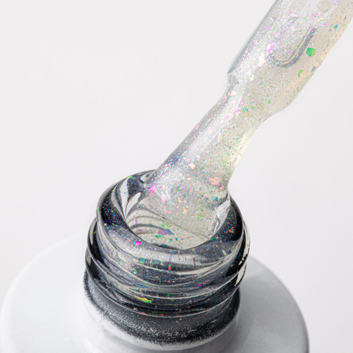 Top z efektem biżuteryjnym różowo-fioletowymi drobinkami Wild Sparkle Top no wipe AlleLac x Rosie Beauty 6g