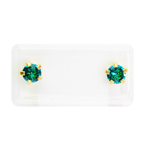 Kolczyki Studex komplet kamieni w pazurkach złote(r)