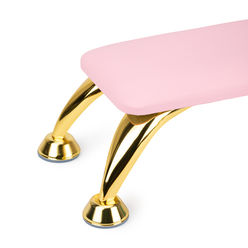 Podpórka do manicure na złotych nóżkach AlleLac różowa