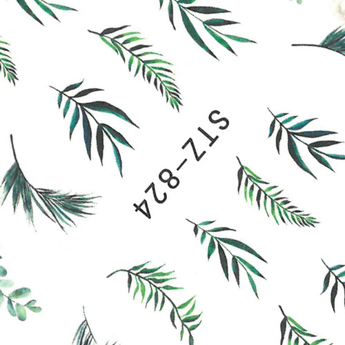 Naklejki wodne do paznokci liście STZ-824