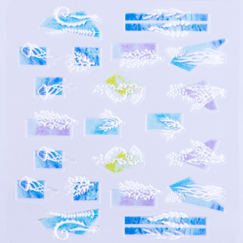 Naklejki biżuteryjne 5D samoprzylepne wypukłe akrylowe morskie Nr 88