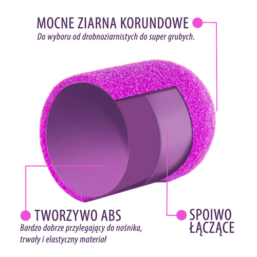Kapturki do pedicure 7 mm gradacja 150 100szt ABS Podo AlleMed Różowy Pink