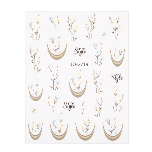 Naklejki do paznokci samoprzylepne kwiaty JO-2719