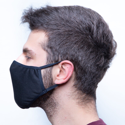 5szt Maska maseczka ochronna z nanosrebrem antybakteryjna filtrująca wielokrotnego użytku z gumką czarna 1szt