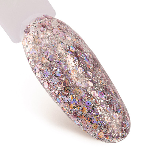 5+1gratis Lakier hybrydowy brokatowy MollyLac Born To Glow Dare to Shine 10 g Nr 577