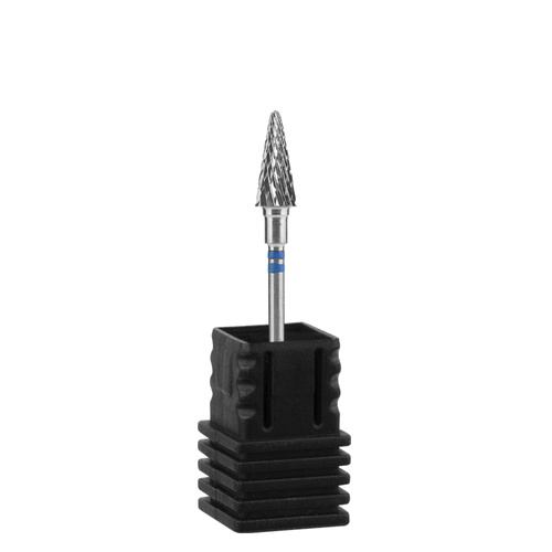 Frez z węglika spiekanego stożek niebieski dla leworęcznych Staleks Expert 6/14mm