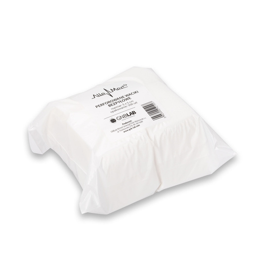 Perforowane waciki bezpyłowe do paznokci AlleMed 5x5 cm 500 szt