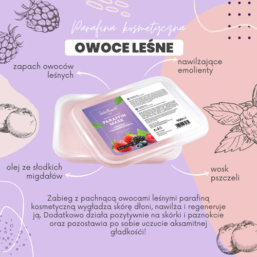 Parafina kosmetyczna Isabellenails o zapachu owoców leśnych 500ml