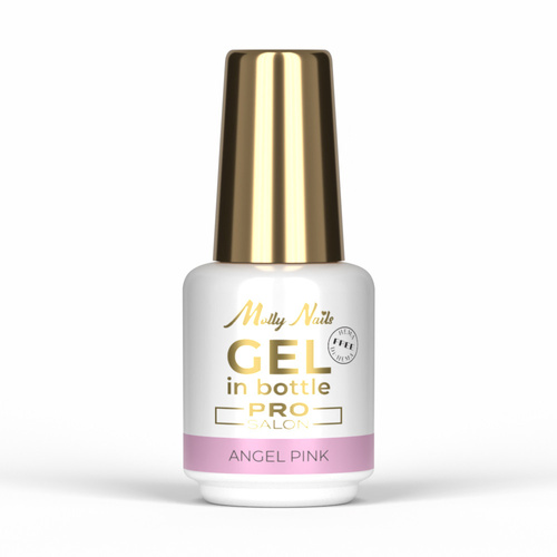 Żel budujący w butelce z pędzelkiem Gel in Bottle Molly Nails Pro Salon Angel Pink HEMA/Di-HEMA Free 15g