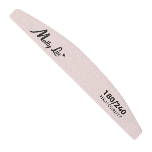 Pilnik do paznokci łódka półksiężyc slim 180/240 MollyLac zebra 1 szt