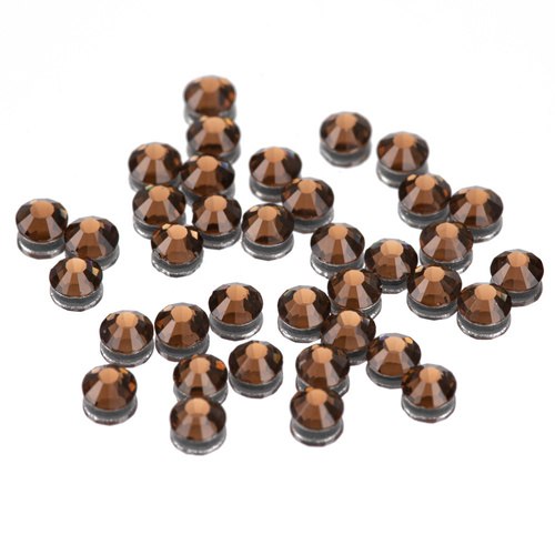 Cyrkonie do paznokci szklane SS10 Smoked topaz ok.50 szt.