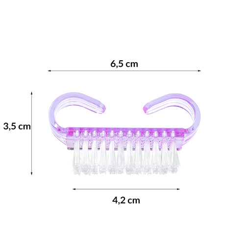 Szczoteczka do manicure i pyłu mała fioletowa