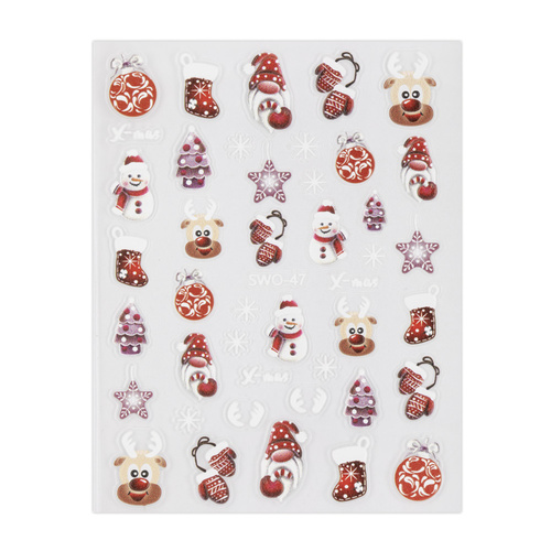 Naklejki do paznokci samoprzylepne świąteczne Molly Nails SW0-47