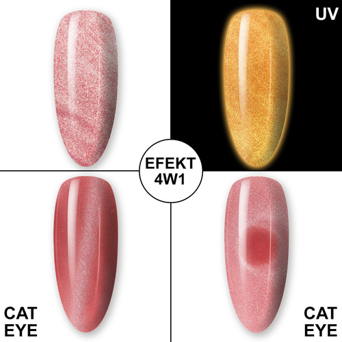 Lakier hybrydowy świecący w ciemności kocie oko MollyLac Night Glowing Introspectre HEMA/Di-HEMA Free 10g Nr 671