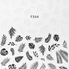 Naklejki do paznokci cienkie samoprzylepne liście F564