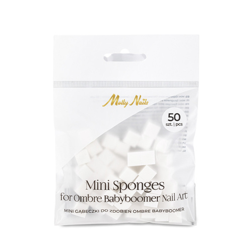 100sztuk Zestaw mini gąbek do zdobień ombre babyboomer Molly Nails 50 sztuk