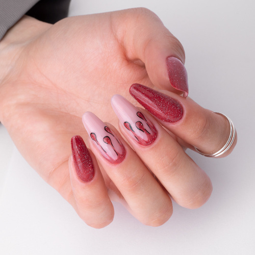 5+1gratis Lakier hybrydowy MollyLac Thermo Flashing Lights Strangelove 10 g Nr 691