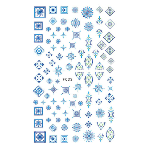 Naklejki do paznokci cienkie samoprzylepne wzory ornamenty Nr F033