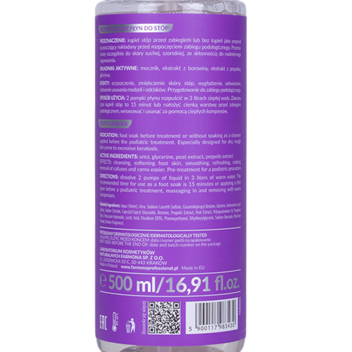 Oczyszczający płyn do stóp Farmona Professional Podologic Therapy 500ml