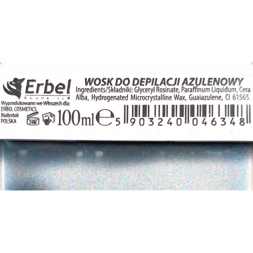 Wosk do depilacji Azulenowy Erbel 100 ml
