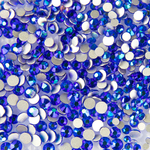 Cyrkonie do paznokci szklane Blue Zircon AB mix rozmiarów ok.1440 szt paczka