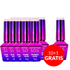 10+1gratis Baza kauczukowa elastyczne paznokcie S.O.S. Antidotum Molly Nails Sparkling Mousse 10g