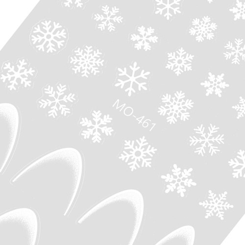 Naklejki do paznokci samoprzylepne świąteczne/ French/ Francuska linia uśmiechu Molly Nails MO-461