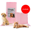 6sztuk Podkłady mata maty chłonne dla psa nauka sikania higiena czystość AlleMed 100 szt. 60x90 cm różowe