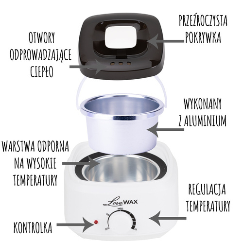 Podgrzewacz do wosku LoveWax AX200 czarno-biały 100W 500 ml