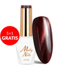 5+1gratis Lakier hybrydowy LED/UV Gel Polish Reds Cat Eye Red Nr 237 Molly Nails HEMA/Di-HEMA Free 8g