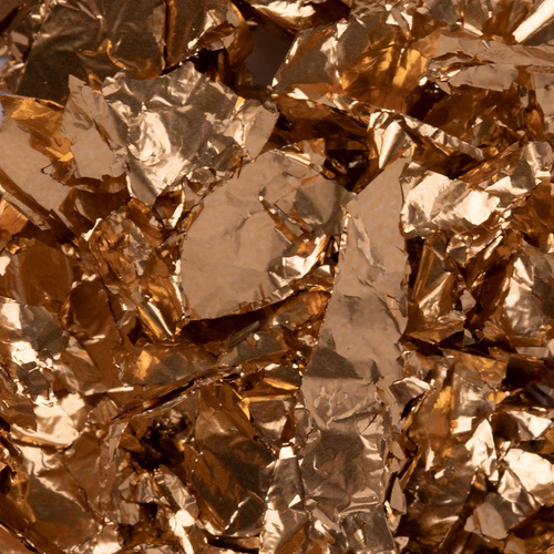 Pyłek do paznokci metaliczne MollyLac Płatki Alu szlachetne złoto 0,2 g Nr 3