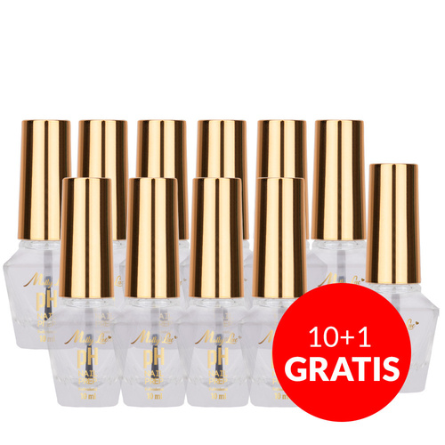 10+1gratis pH Nail Prep MollyLac innowacyjny dehydrator, odtłuszczacz do paznokci 10ml