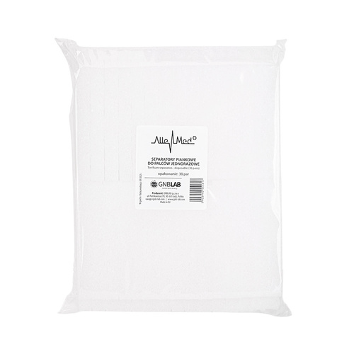 Separatory piankowe do palców jednorazowe AlleMed 30 par