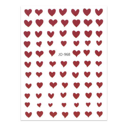 Naklejki do paznokci cienkie samoprzylepne serduszka JO-968
